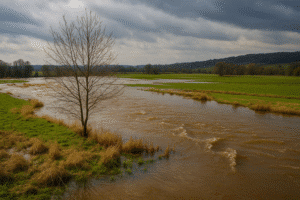 Rivier die buiten haar oevers treedt als metafoor voor ConflictKracht – spanning als krachtbron voor organisatieontwikkeling